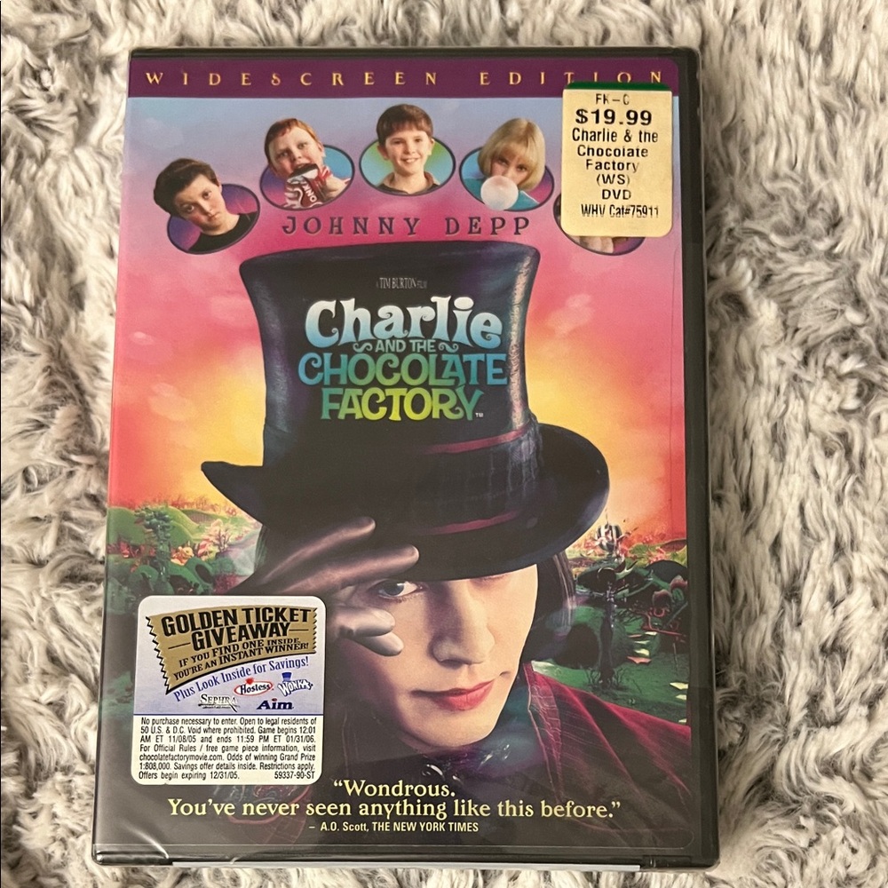 Charlie and the Chocolate Factory DVD (WS) NWT